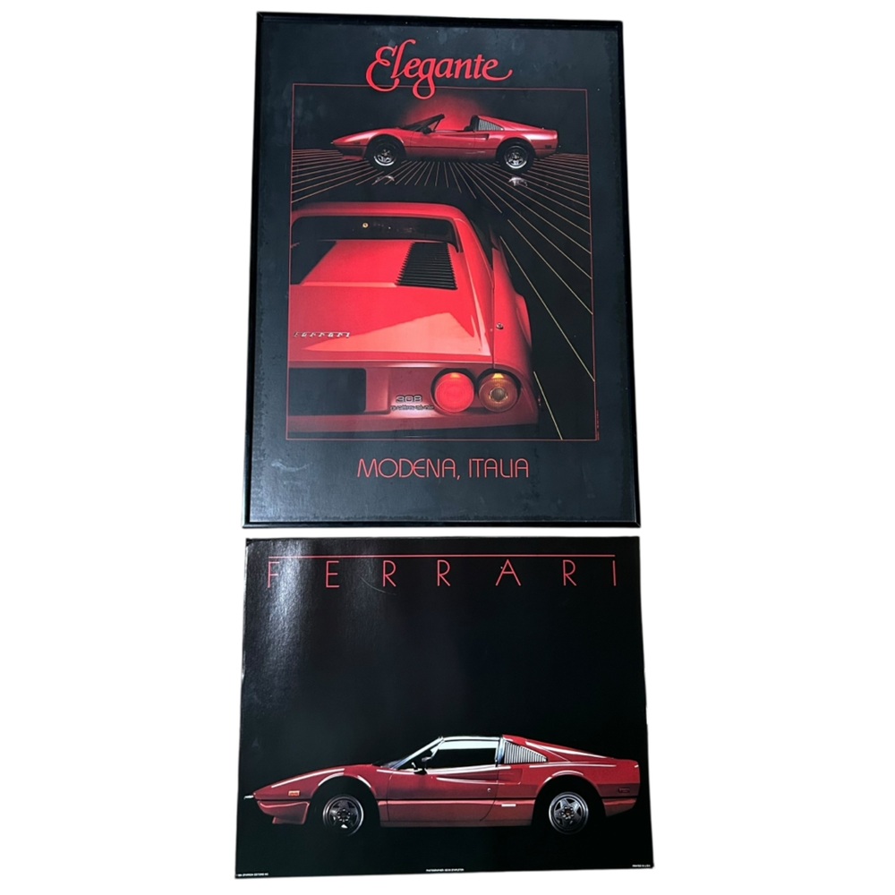 Ferrari 308 Elegance Modena Italia 1984 Car Poster Lot Of 2 Printed In USA